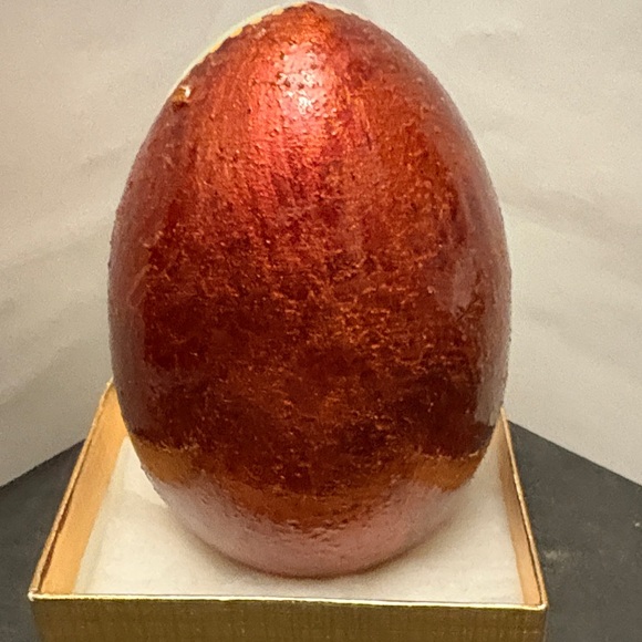 Vibrant Ukraine Wood Hand-Painted Easter Egg with Folk Scene - Picture 7 of 10